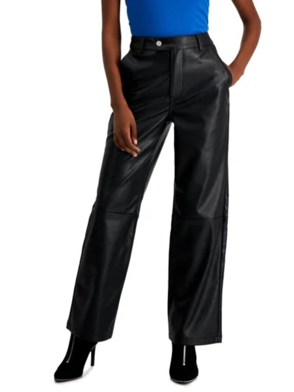 Faux Leather Black Pants